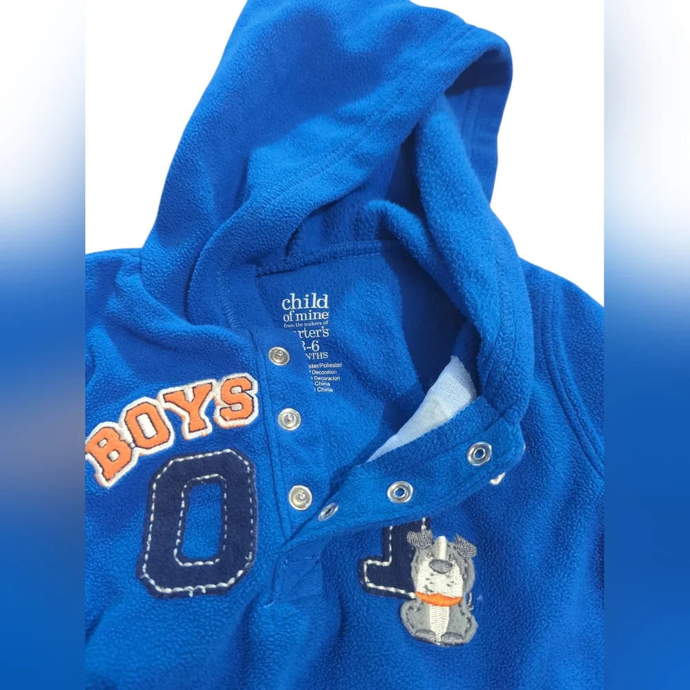 Child Of Mine From The Makers Of Carter's Boys Rule Blue Hoodie Size 3-6 Months.